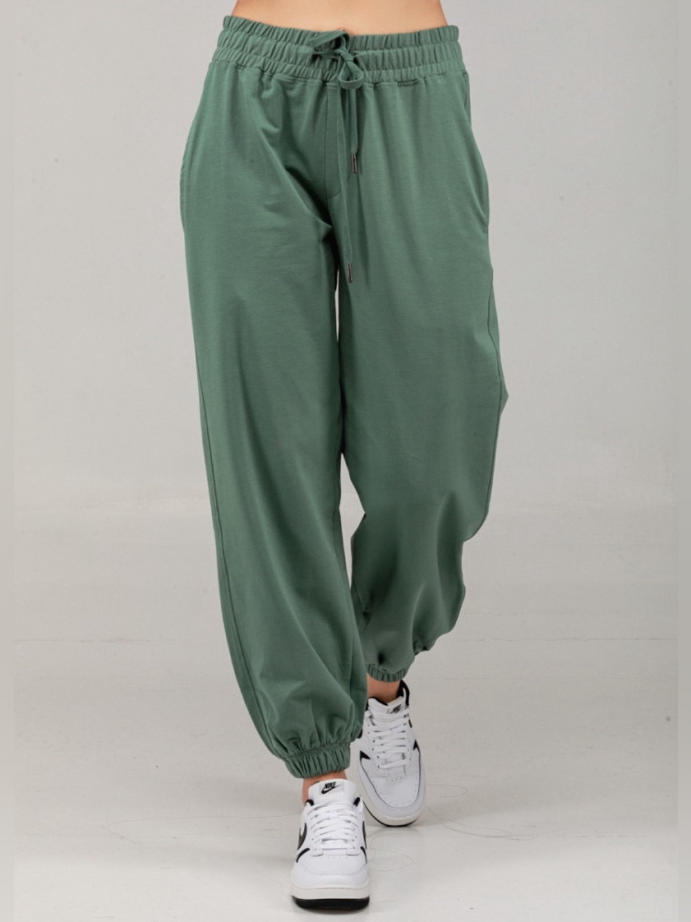 Coco + JaimeSO Olive Green Drawstring Waist Skirt